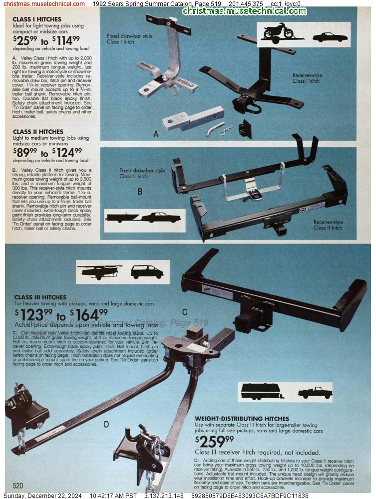 1992 Sears Spring Summer Catalog, Page 519