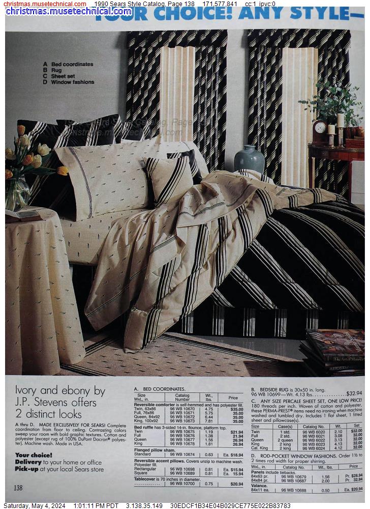 1990 Sears Style Catalog, Page 138