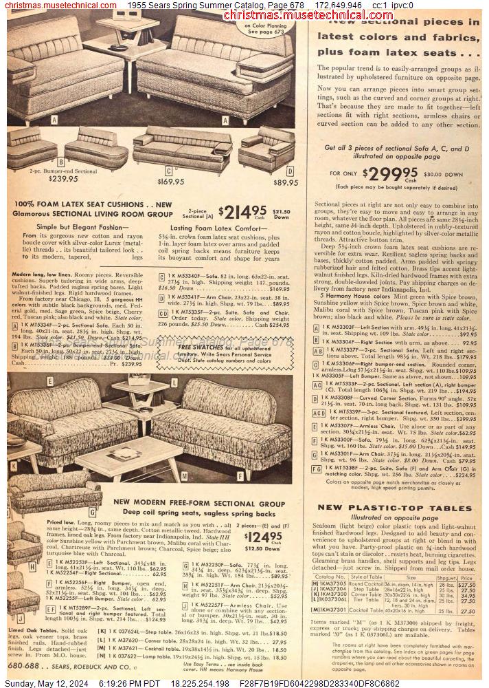1955 Sears Spring Summer Catalog, Page 678