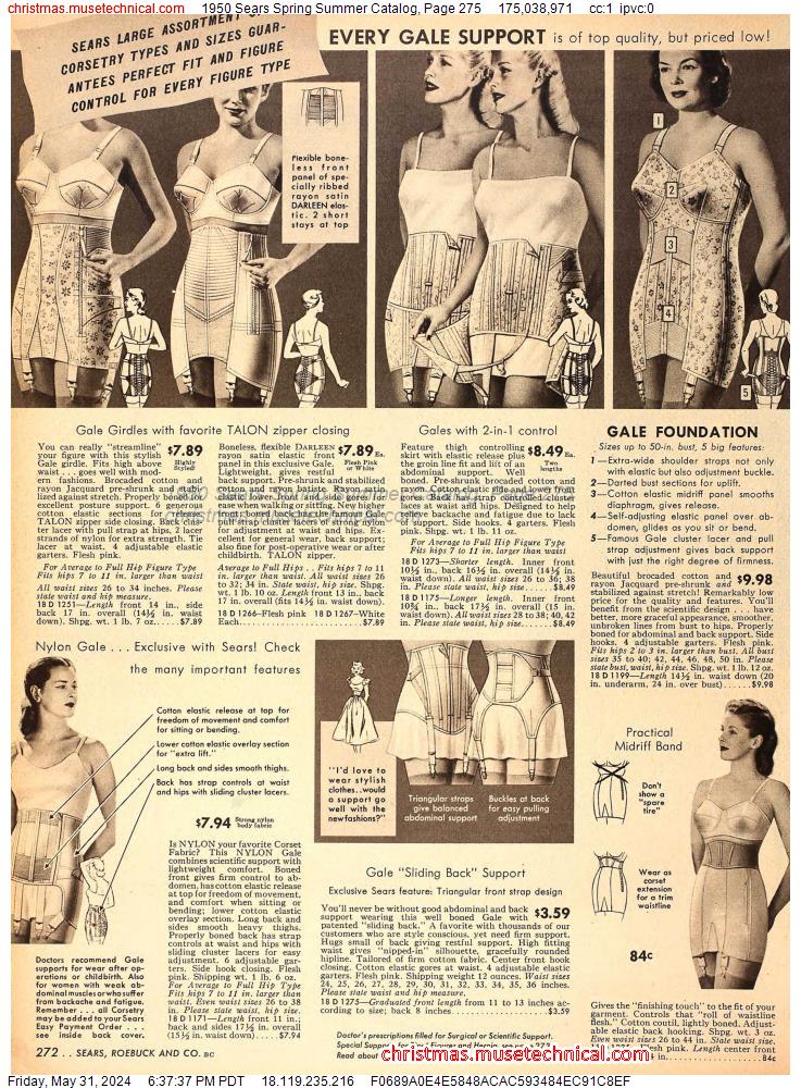 1950 Sears Spring Summer Catalog, Page 275