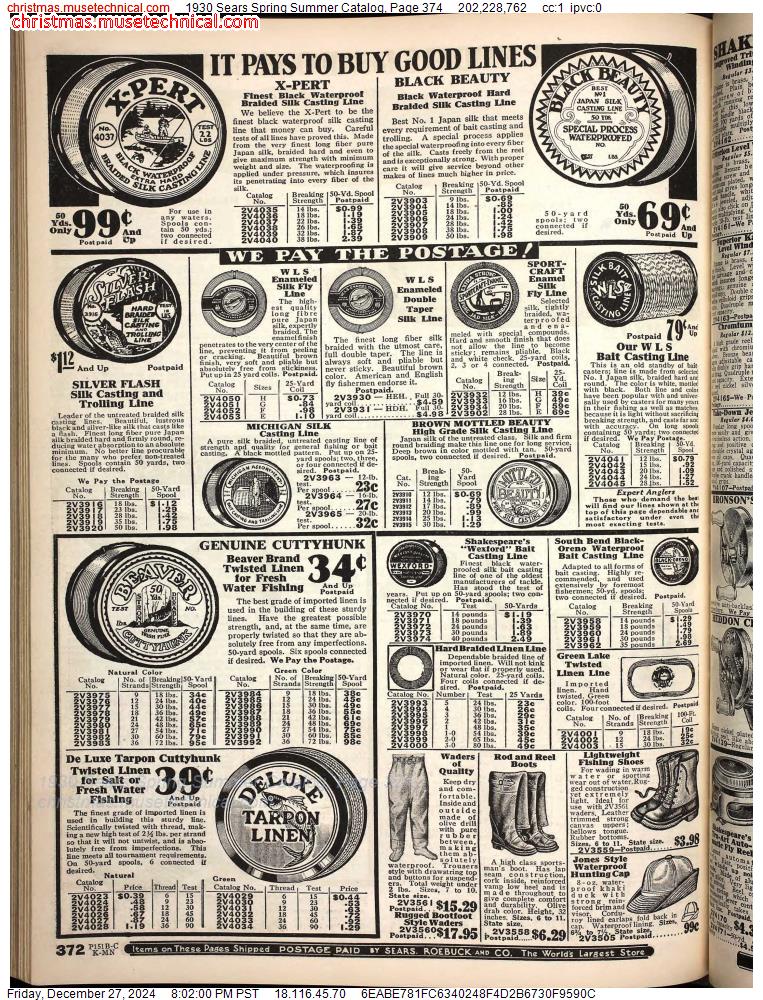 1930 Sears Spring Summer Catalog, Page 374