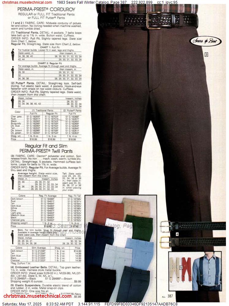 1983 Sears Fall Winter Catalog, Page 387