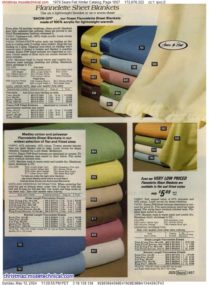 1979 Sears Fall Winter Catalog, Page 1657