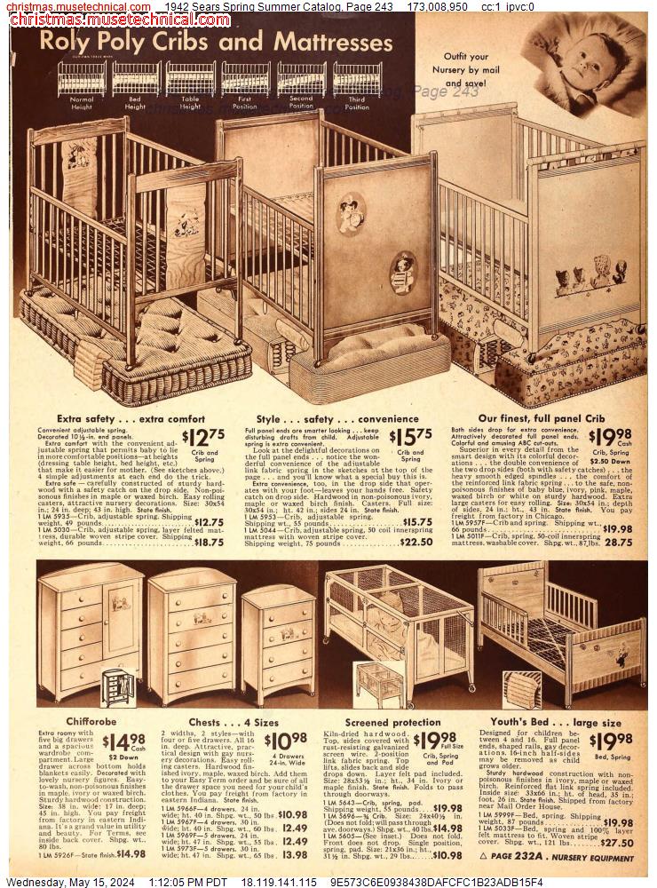 1942 Sears Spring Summer Catalog, Page 243