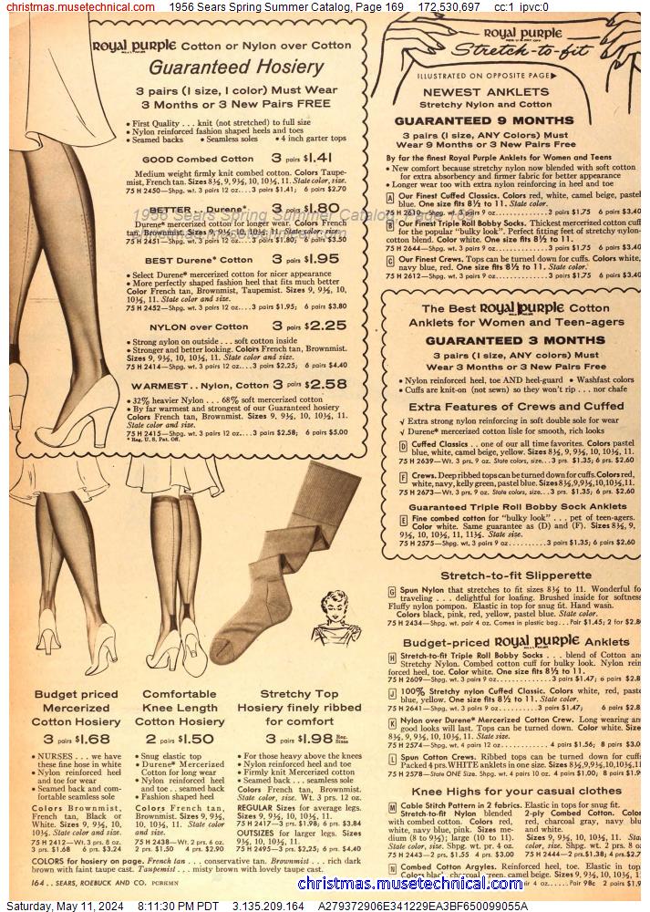 1956 Sears Spring Summer Catalog, Page 169