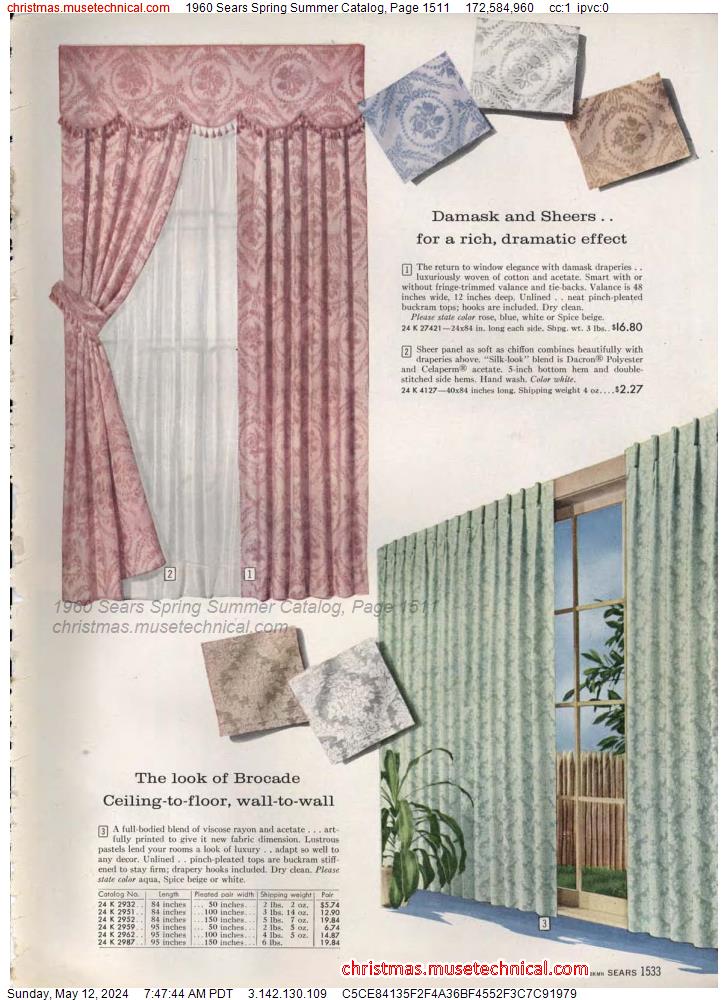 1960 Sears Spring Summer Catalog, Page 1511