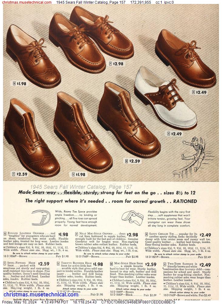 1945 Sears Fall Winter Catalog, Page 157