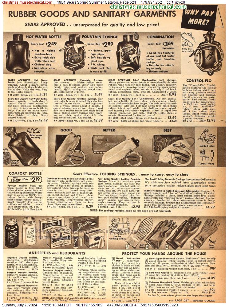 1954 Sears Spring Summer Catalog, Page 521