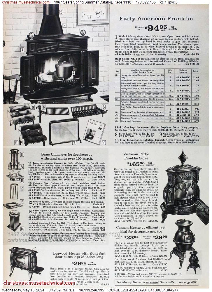 1967 Sears Spring Summer Catalog, Page 1110