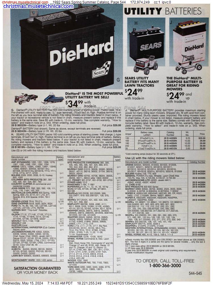 1992 Sears Spring Summer Catalog, Page 544