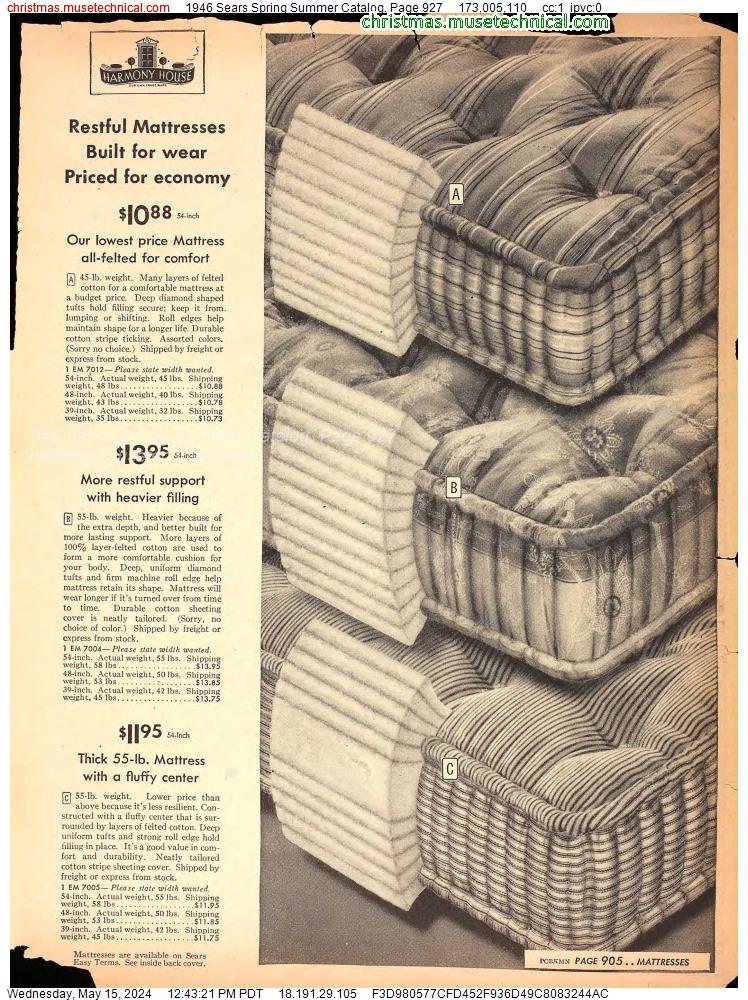 1946 Sears Spring Summer Catalog, Page 927