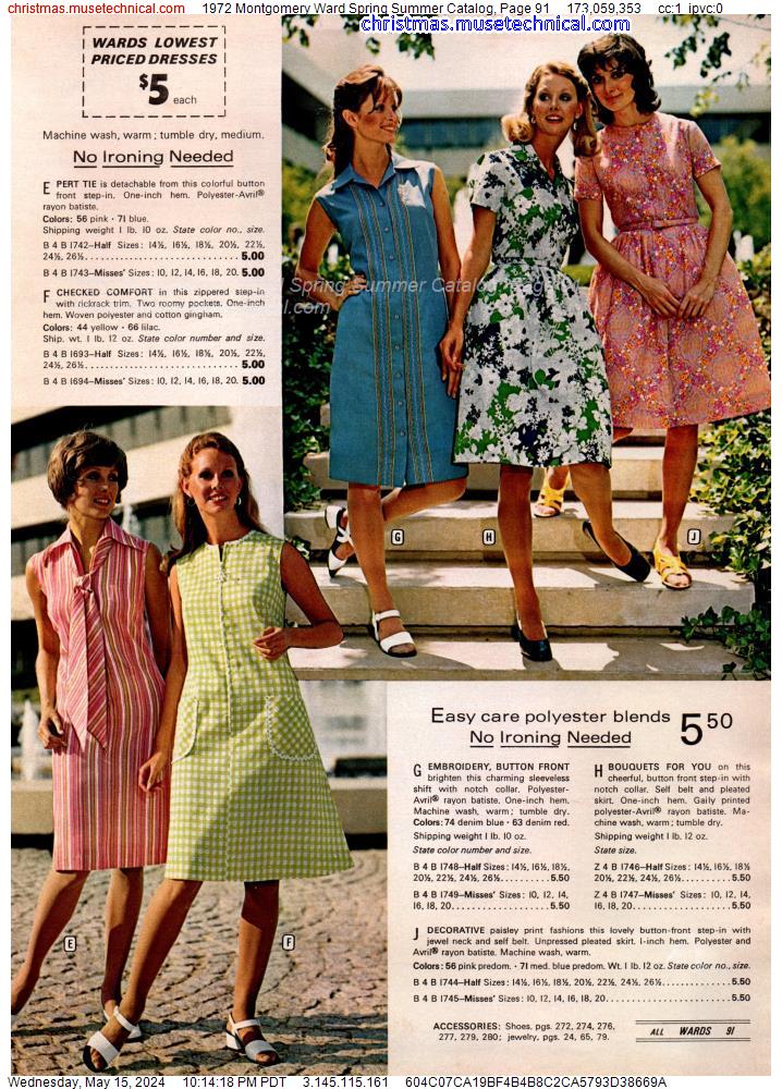 1972 Montgomery Ward Spring Summer Catalog, Page 91