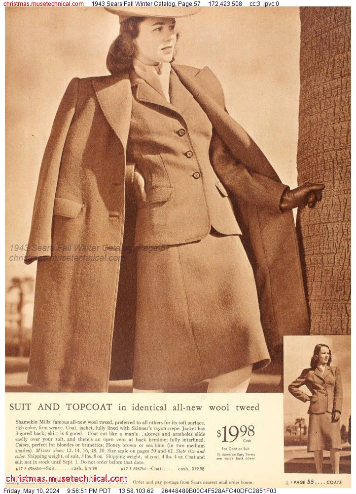 1943 Sears Fall Winter Catalog, Page 57