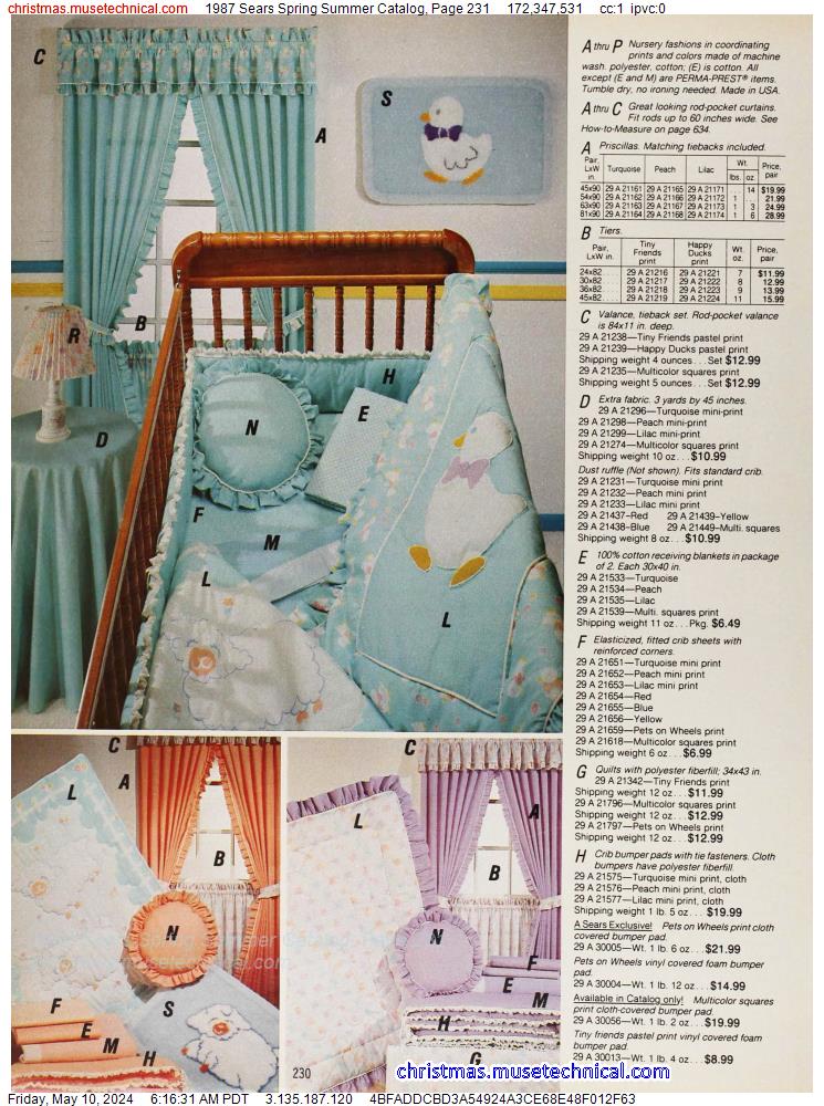 1987 Sears Spring Summer Catalog, Page 231