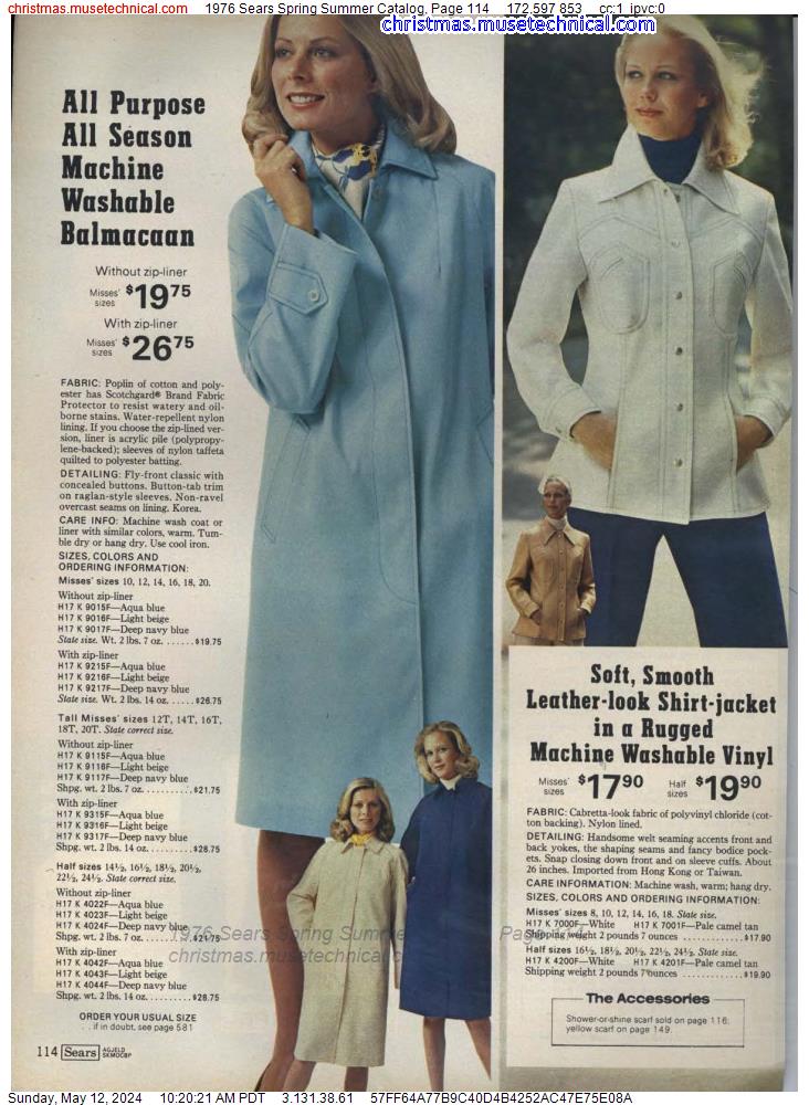1976 Sears Spring Summer Catalog, Page 114