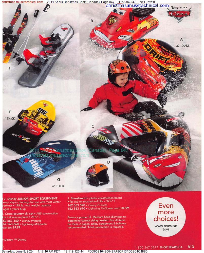 2011 Sears Christmas Book (Canada), Page 847