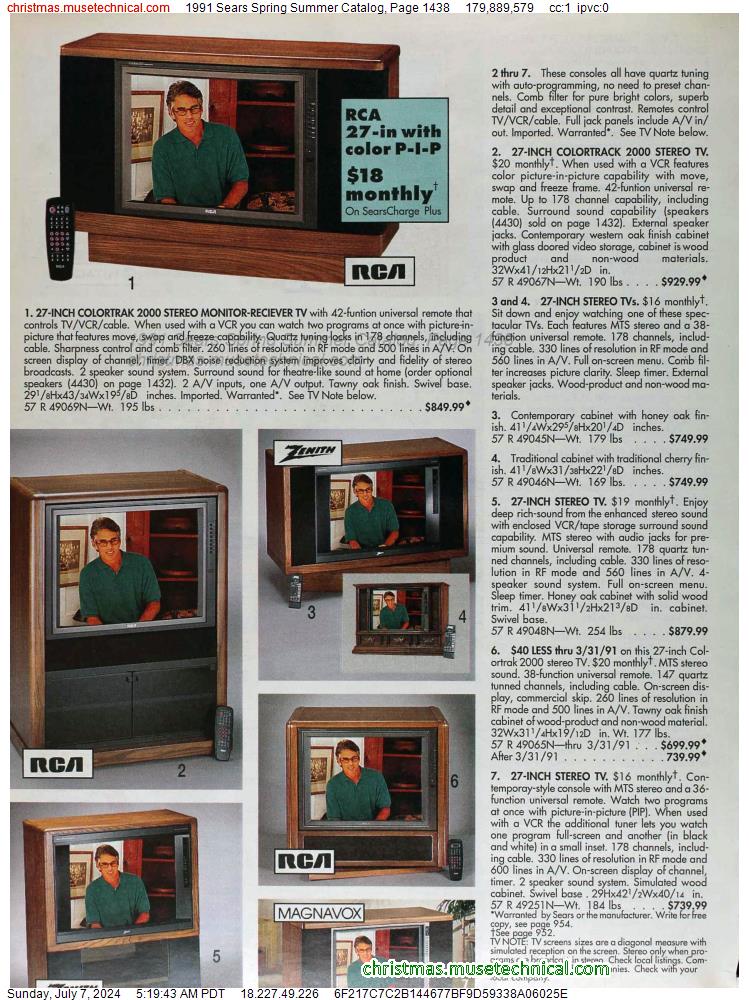 1991 Sears Spring Summer Catalog, Page 1438
