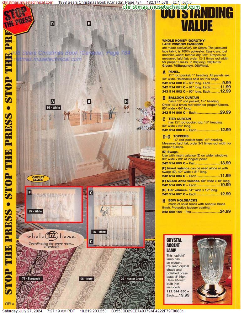 1998 Sears Christmas Book (Canada), Page 784