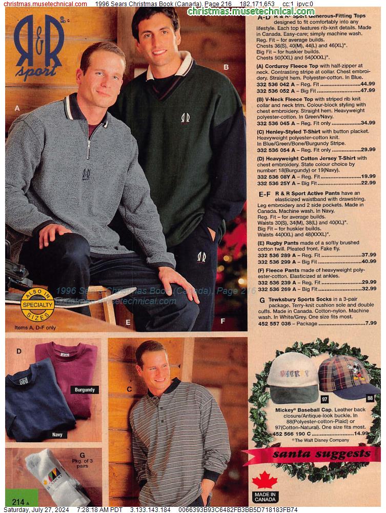 1996 Sears Christmas Book (Canada), Page 216