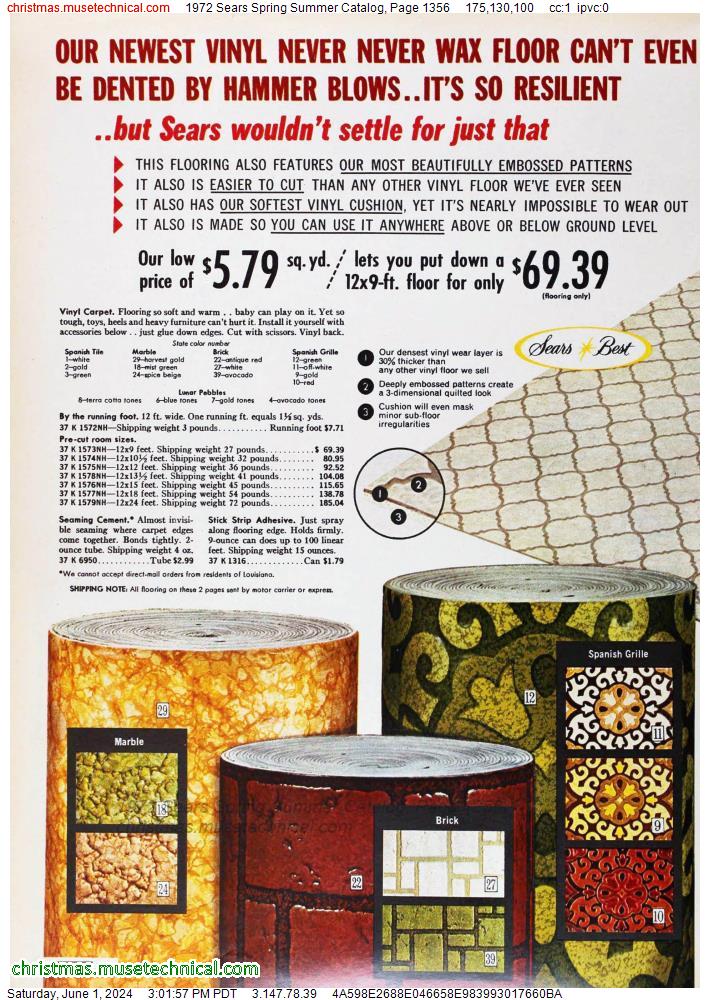 1972 Sears Spring Summer Catalog, Page 1356