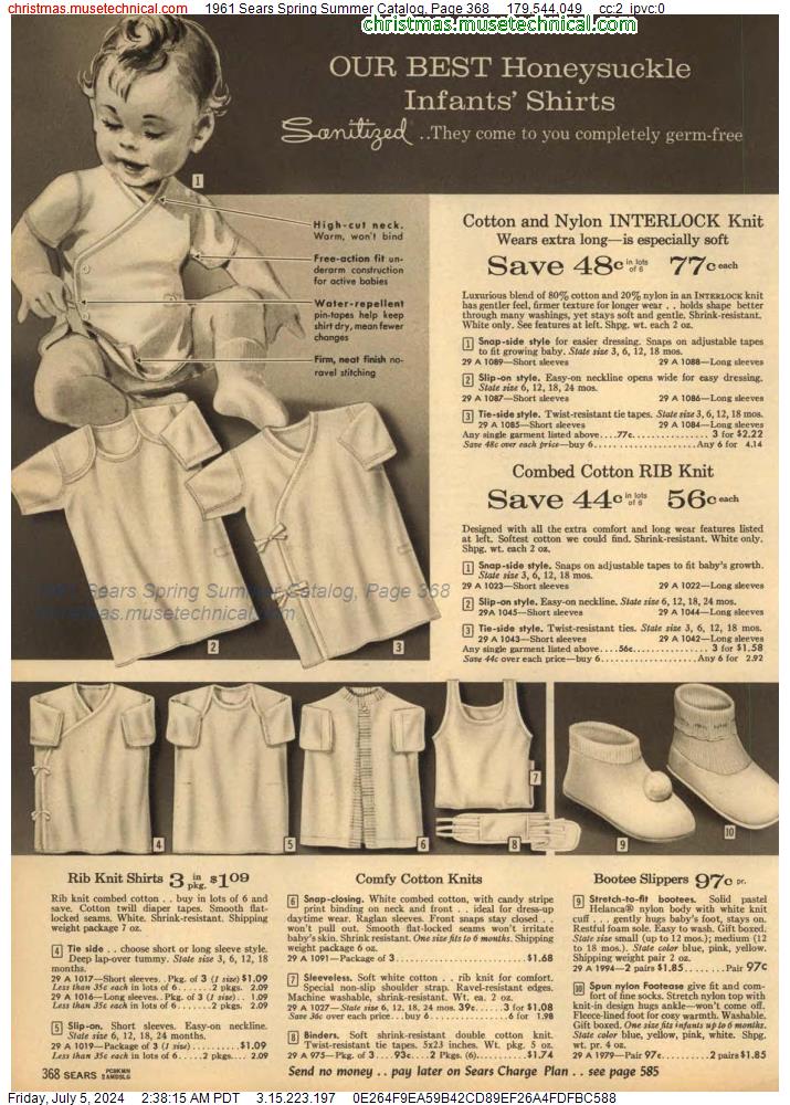 1961 Sears Spring Summer Catalog, Page 368