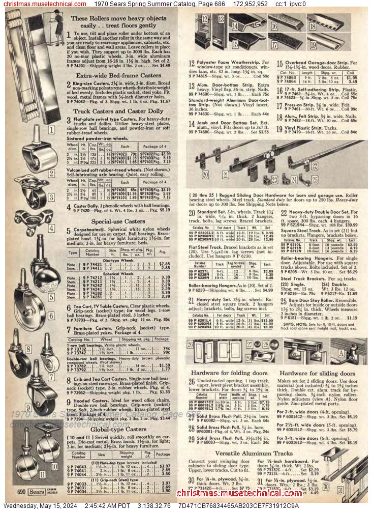1970 Sears Spring Summer Catalog, Page 686