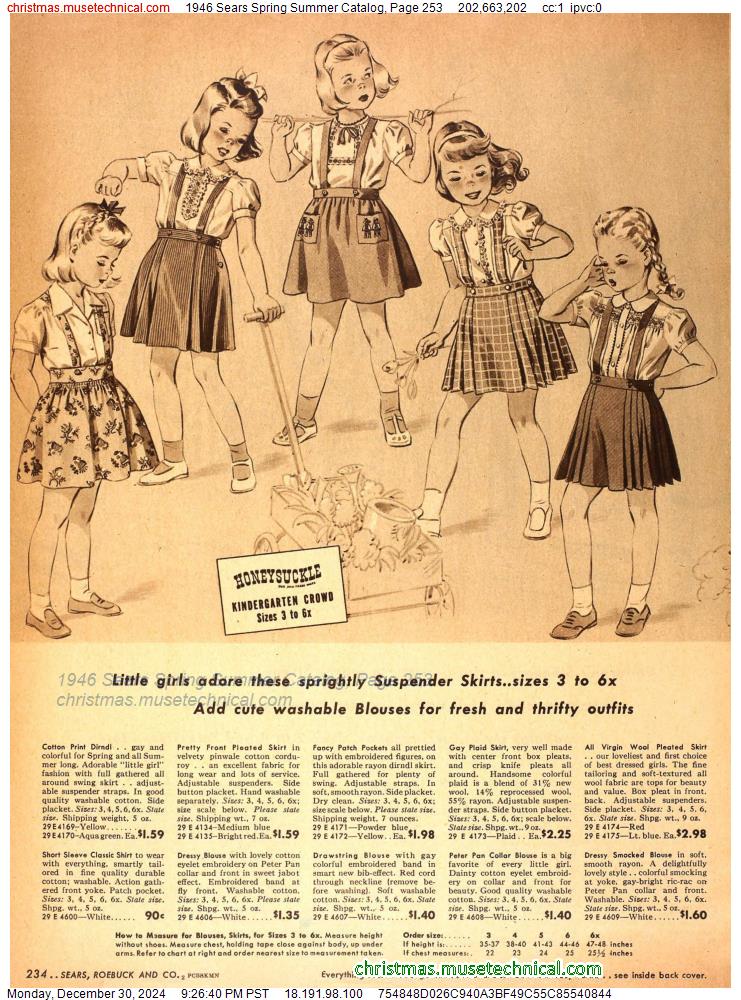 1946 Sears Spring Summer Catalog, Page 253