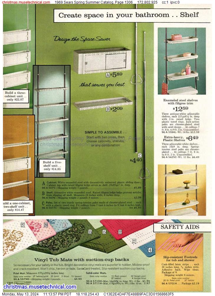 1969 Sears Spring Summer Catalog, Page 1306