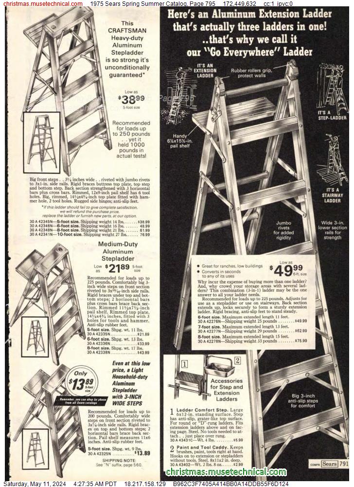 1975 Sears Spring Summer Catalog, Page 795