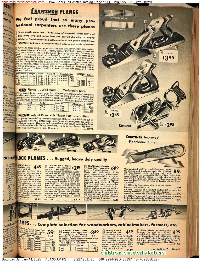 1947 Sears Fall Winter Catalog, Page 1111