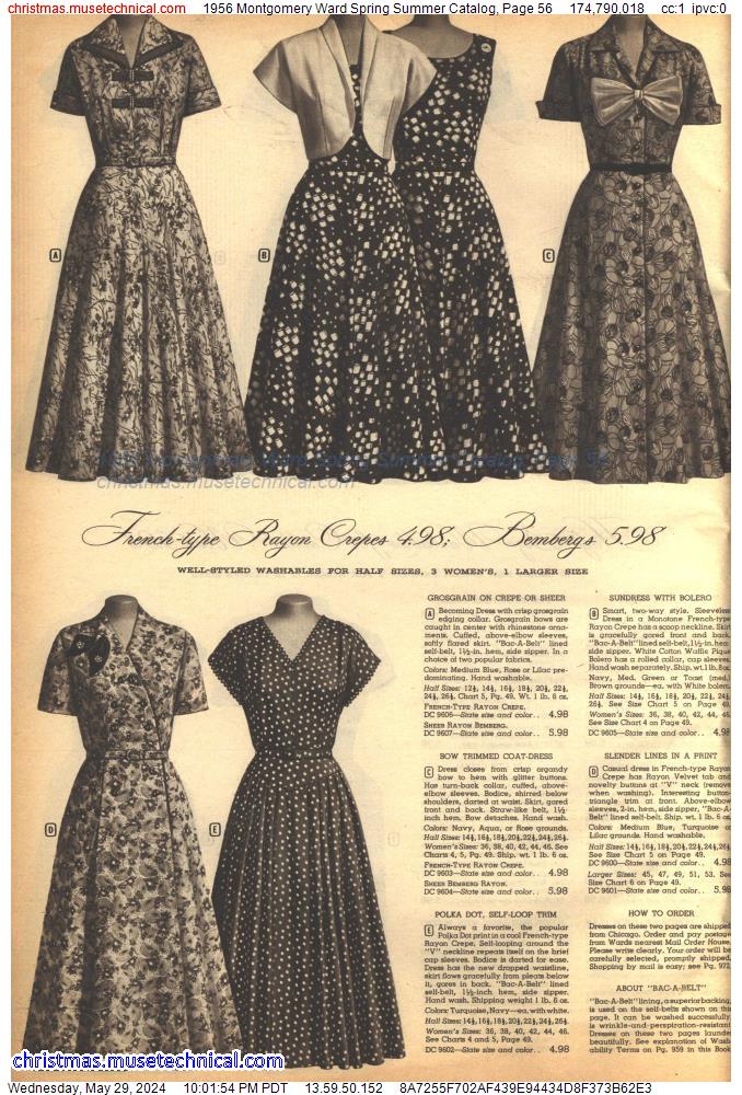 1956 Montgomery Ward Spring Summer Catalog, Page 56
