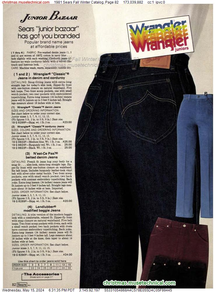 1981 Sears Fall Winter Catalog, Page 82