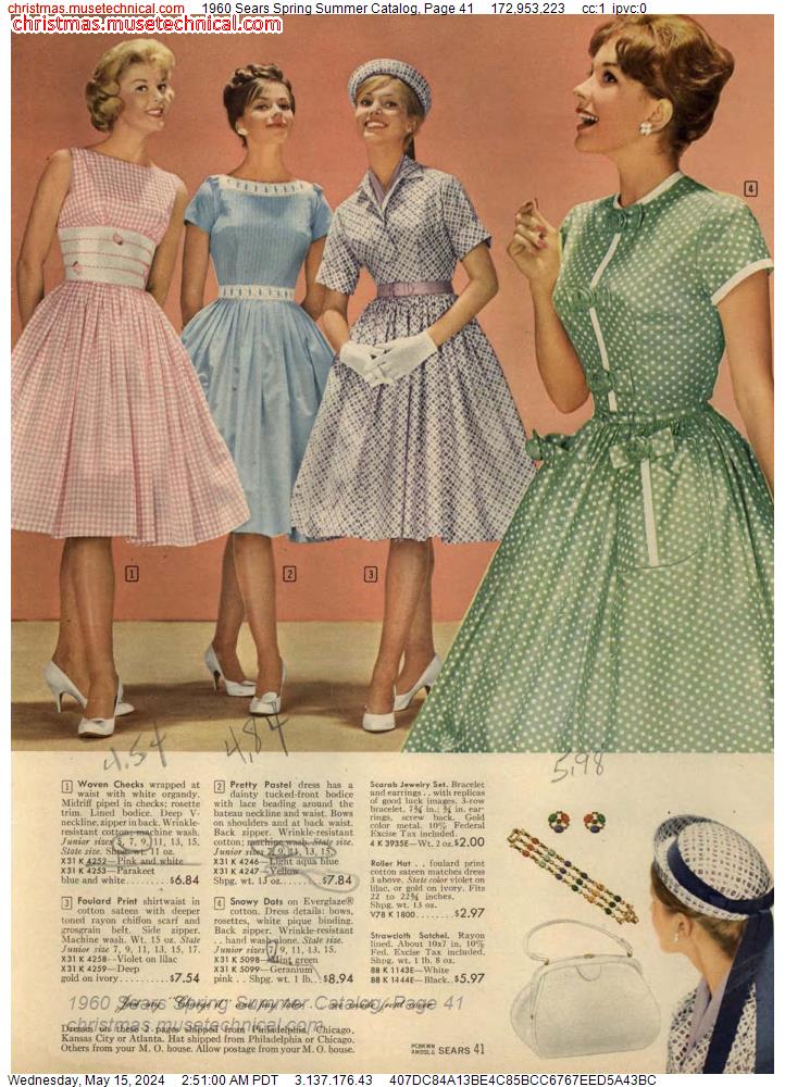 1960 Sears Spring Summer Catalog, Page 41