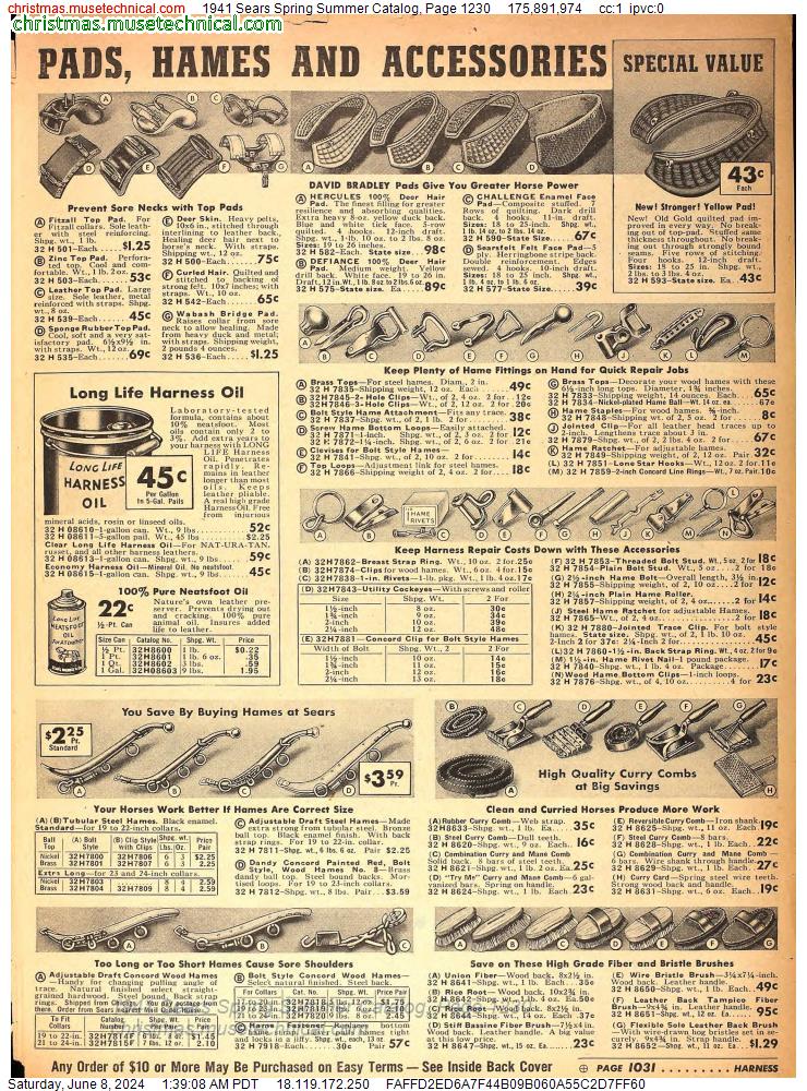 1941 Sears Spring Summer Catalog, Page 1230