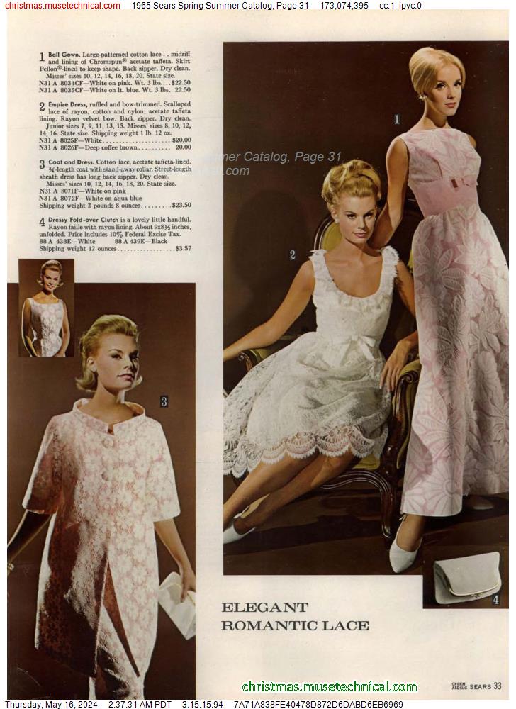 1965 Sears Spring Summer Catalog, Page 31