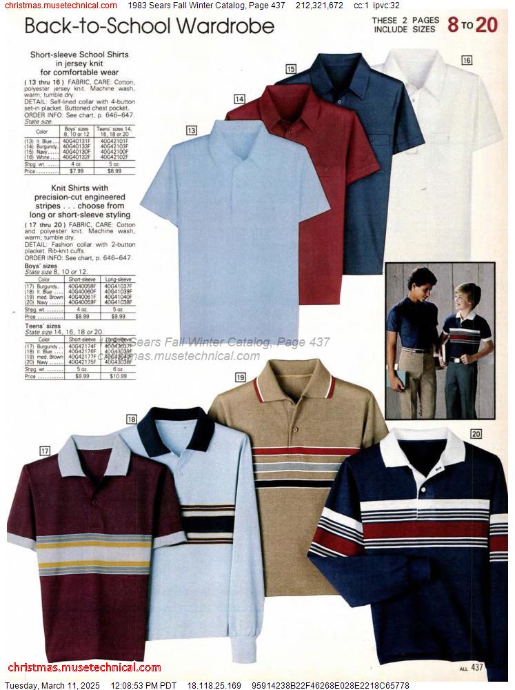 1983 Sears Fall Winter Catalog, Page 437