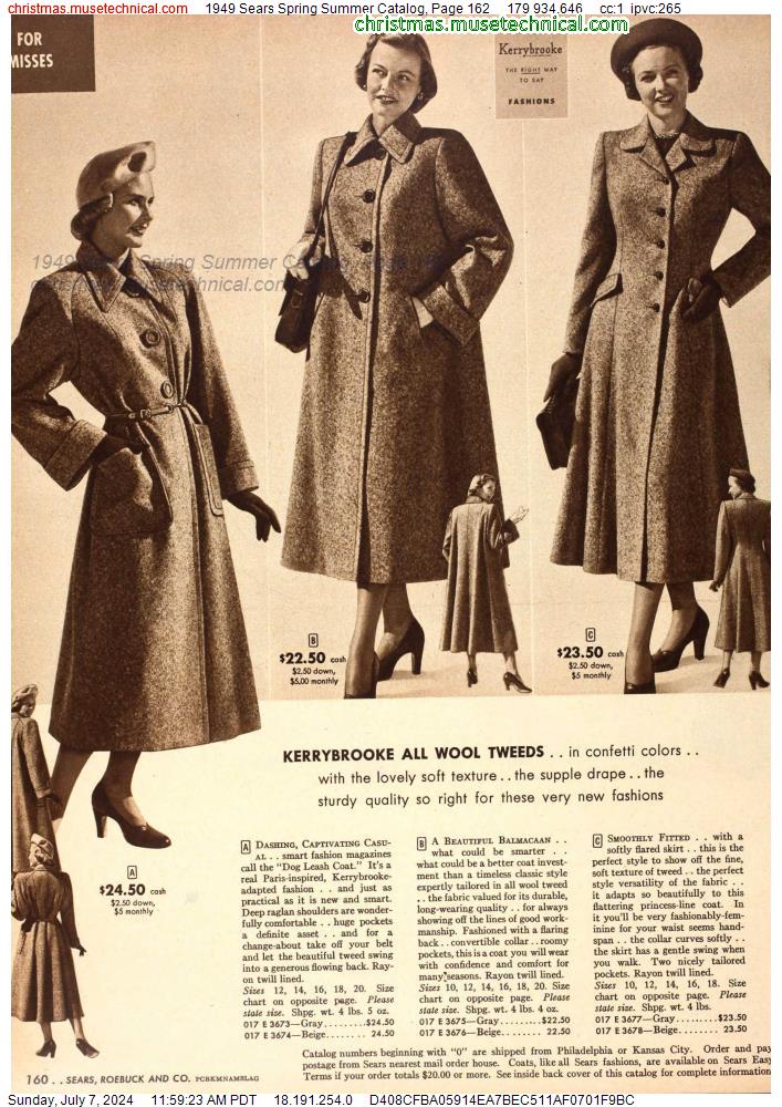 1949 Sears Spring Summer Catalog, Page 162