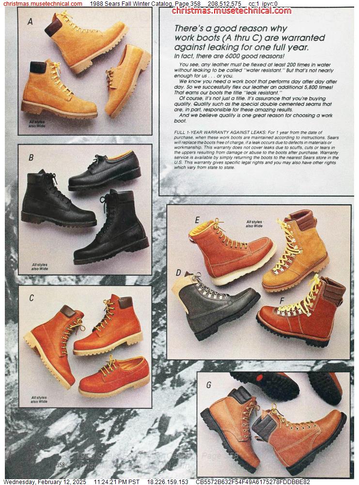 1988 Sears Fall Winter Catalog, Page 358