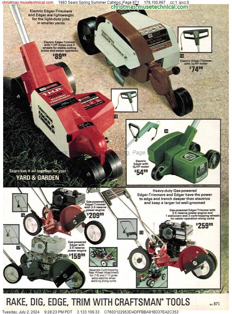 1983 Sears Spring Summer Catalog, Page 871