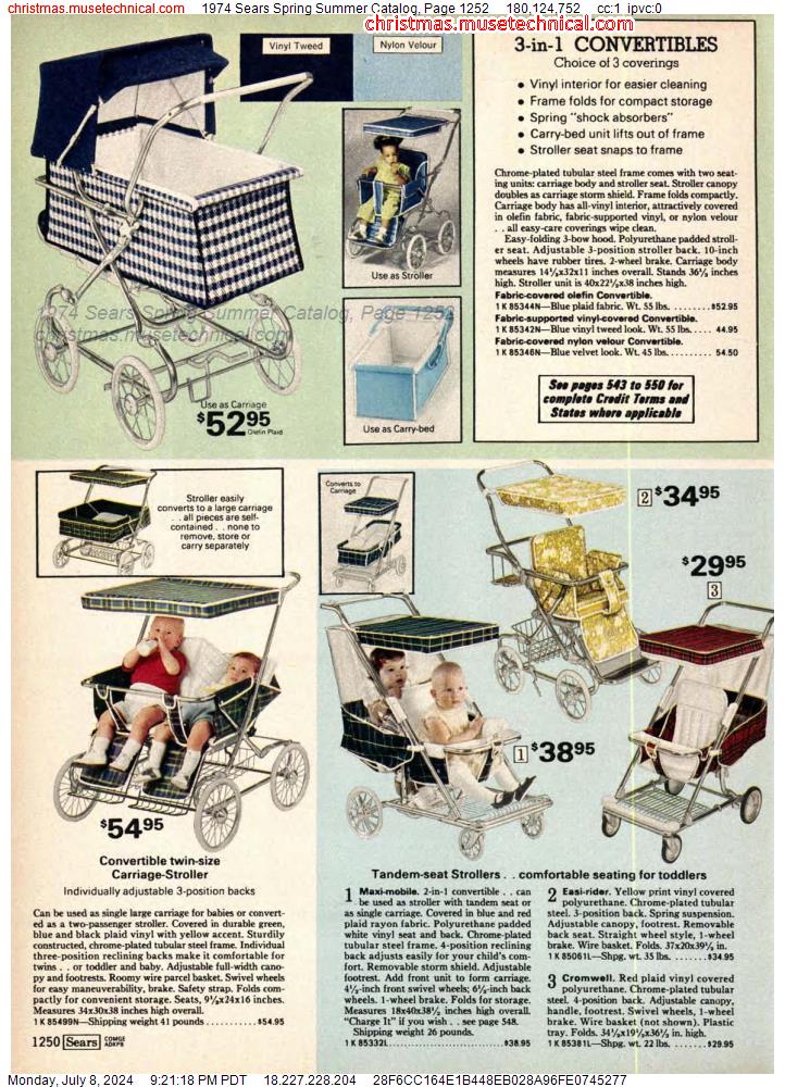 1974 Sears Spring Summer Catalog, Page 1252