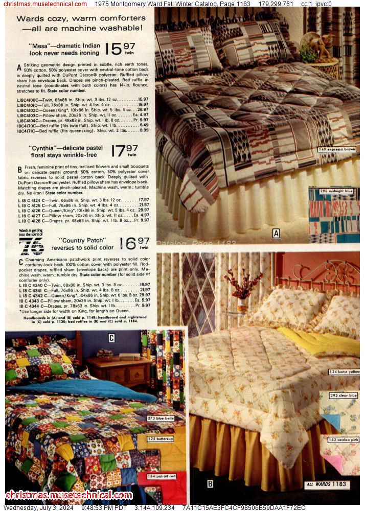 1975 Montgomery Ward Fall Winter Catalog, Page 1183