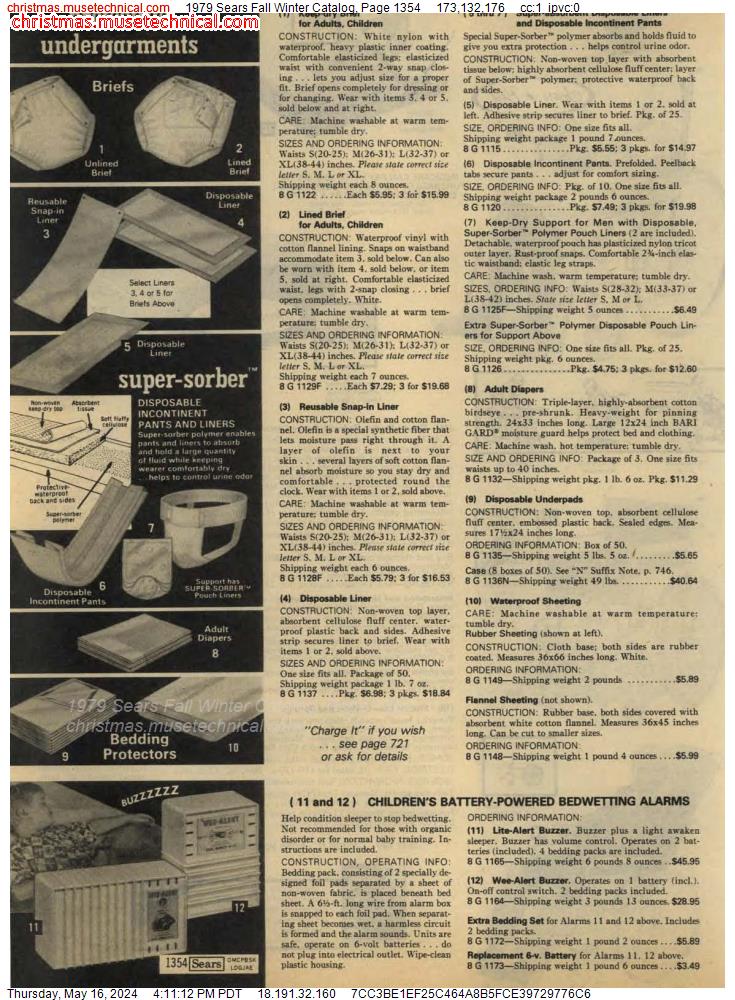 1979 Sears Fall Winter Catalog, Page 1354