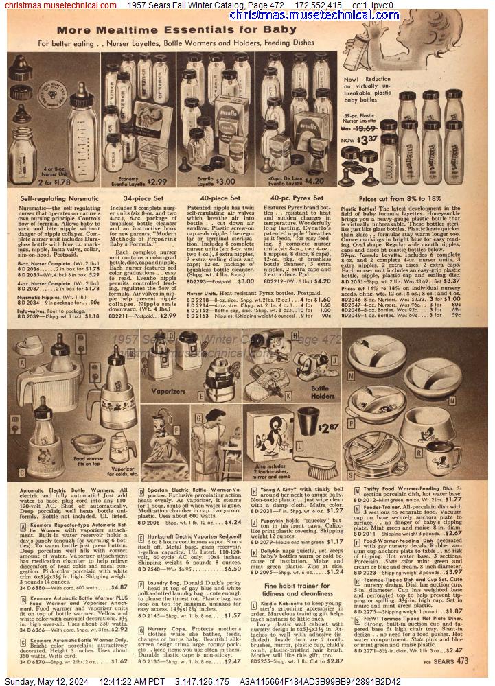 1957 Sears Fall Winter Catalog, Page 472