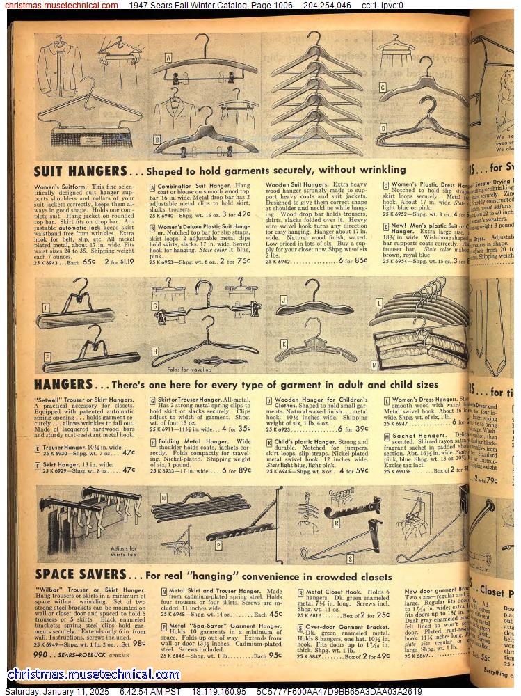 1947 Sears Fall Winter Catalog, Page 1006