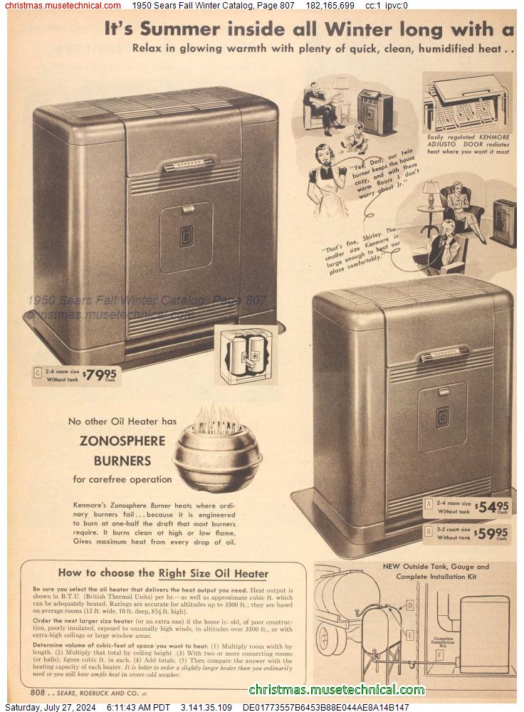 1950 Sears Fall Winter Catalog, Page 807
