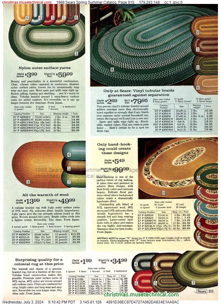 1968 Sears Spring Summer Catalog, Page 915