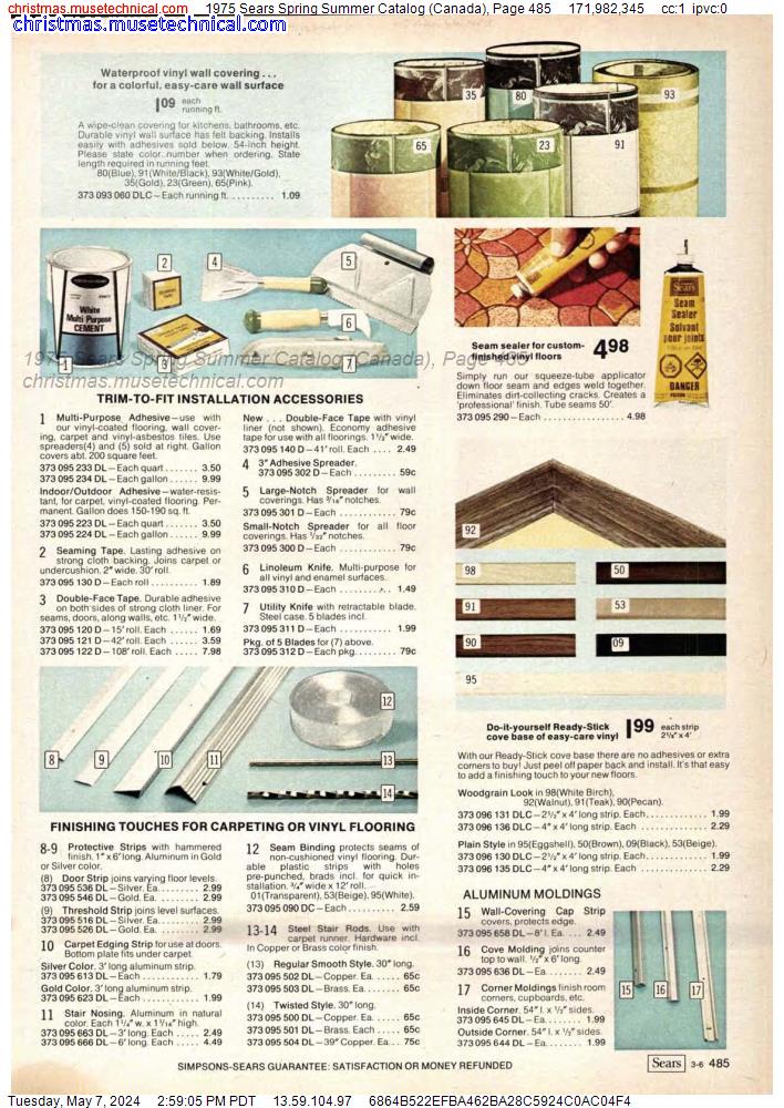 1975 Sears Spring Summer Catalog (Canada), Page 485