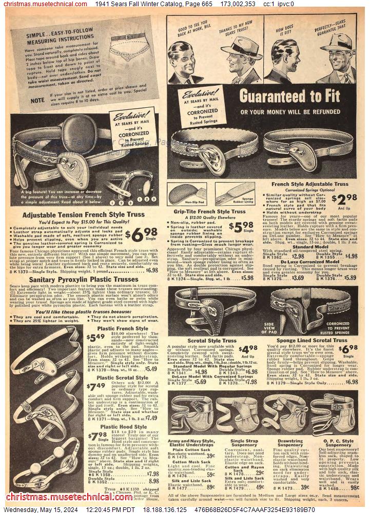 1941 Sears Fall Winter Catalog, Page 665