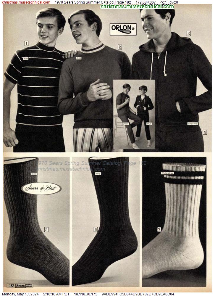 1970 Sears Spring Summer Catalog, Page 182