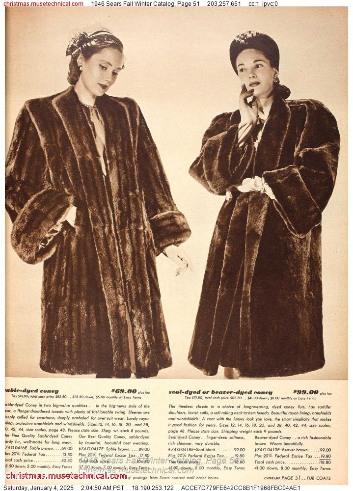 1946 Sears Fall Winter Catalog, Page 51